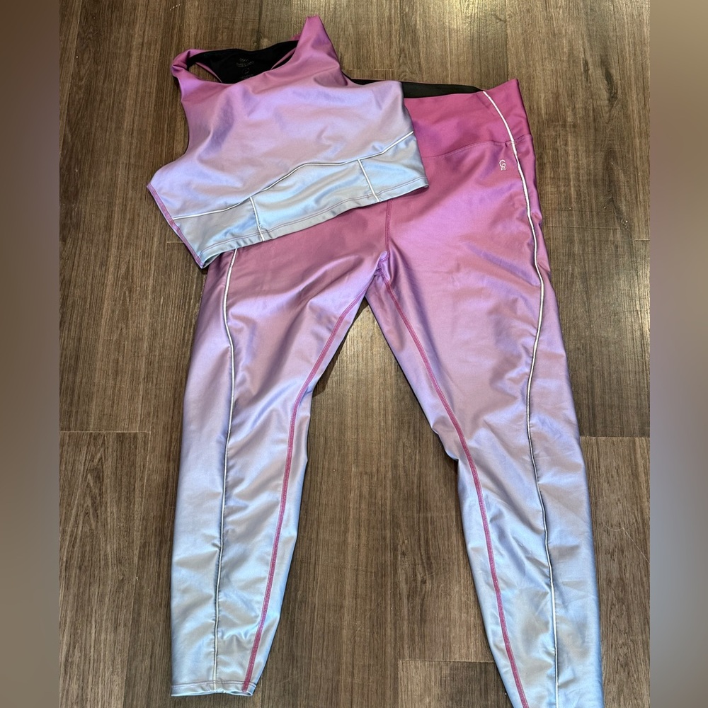 Pink and Purple Ombre Activewear Set - Good American